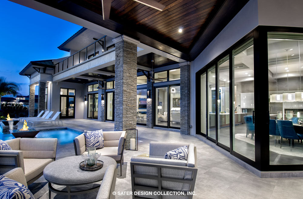 Waters Edge House Plan&#39;s expansive lanai